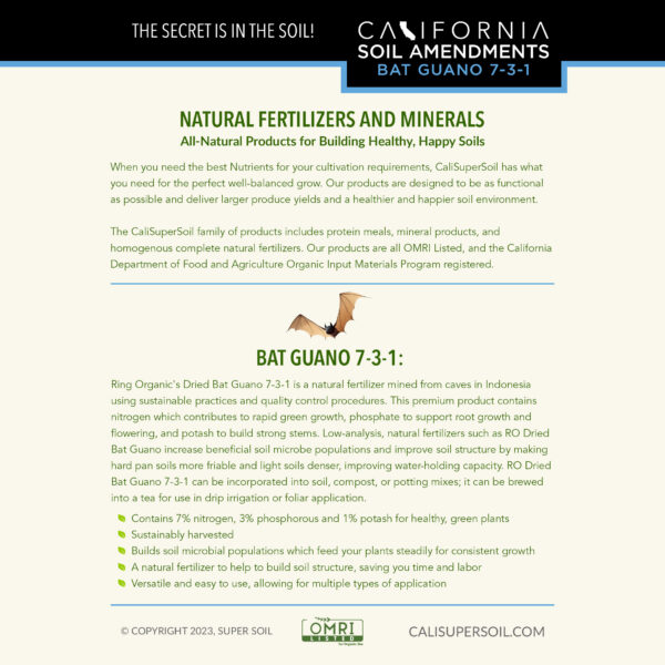 Bat Guano Back Label
