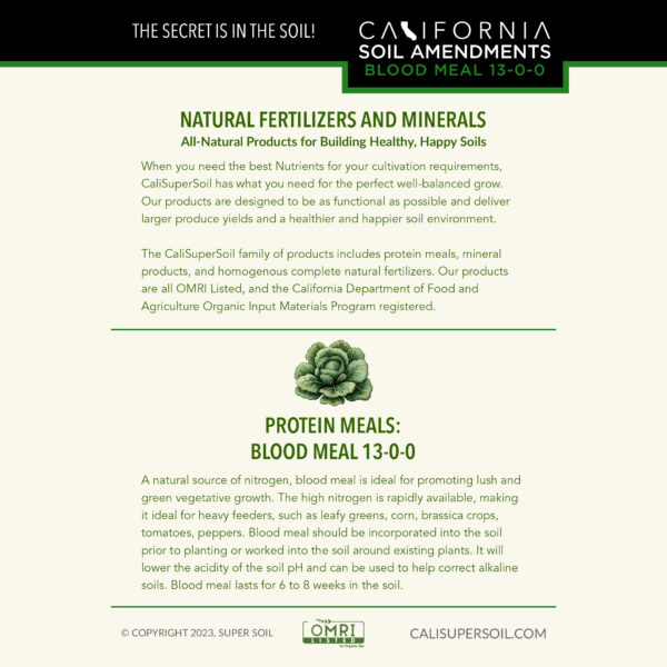Blood Meal Back Label