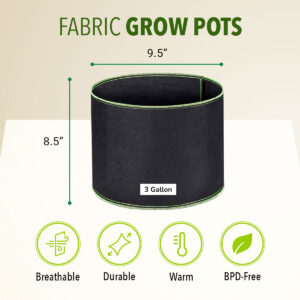 Fabric Cloth Pots - 3 Gallon