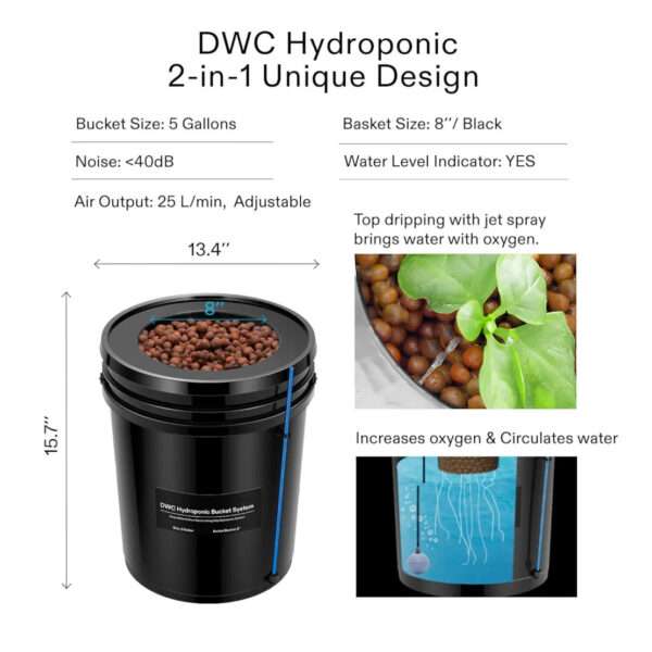 DWC Hydroponic 2-in-1 Unique Design